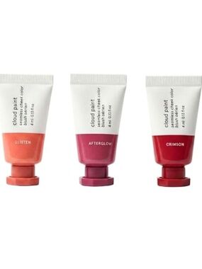 NIB Glossier Mini Cloud Paint Blush Trio Holiday Gift Set
